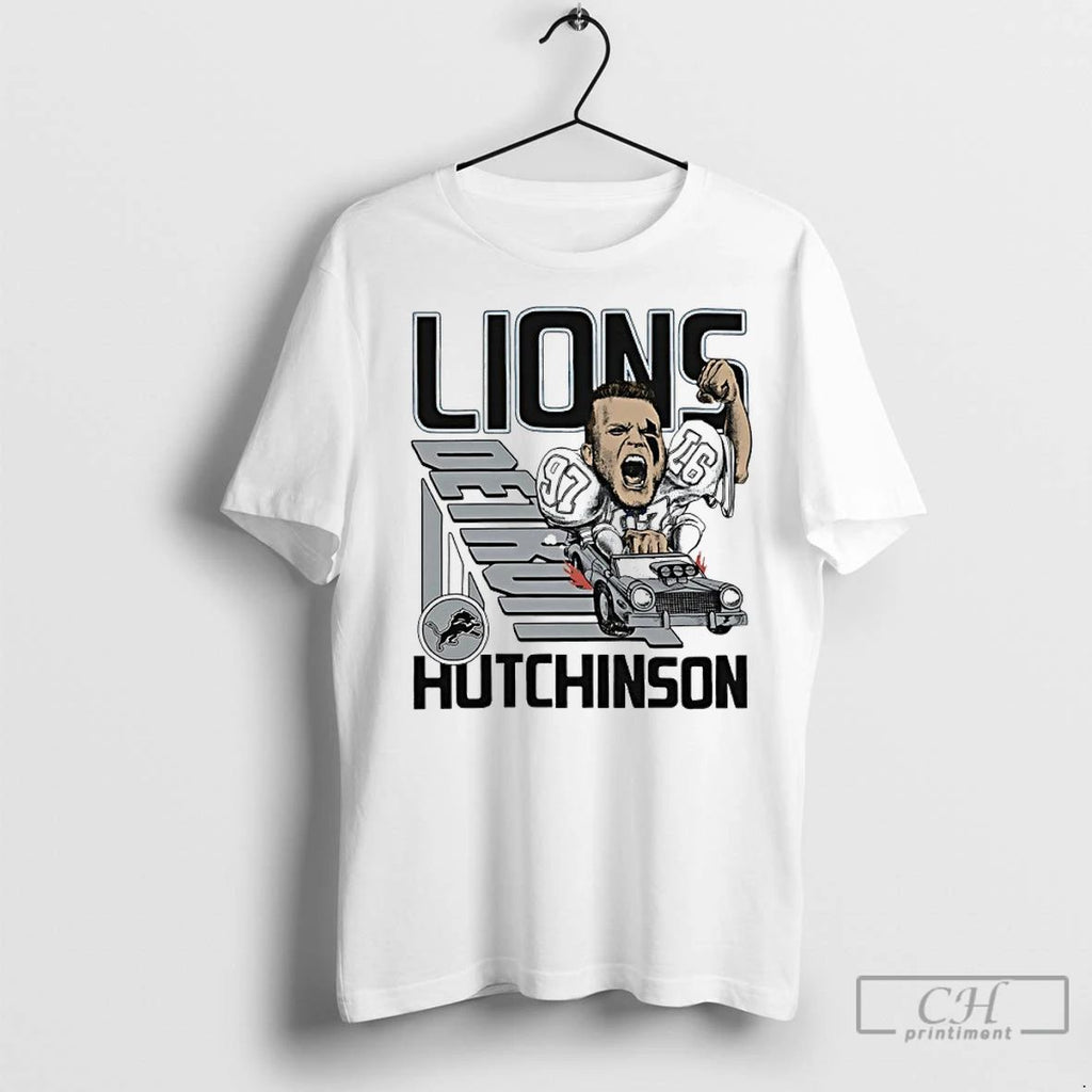 Premium Aidan Hutchinson Detroit Lions Player Signature Caricature