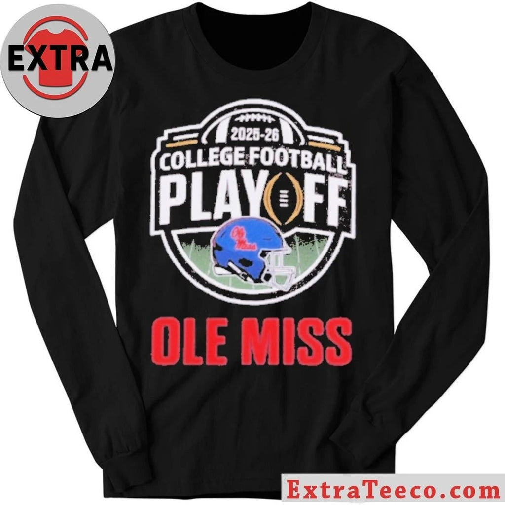 Ole Miss College Football Playoff 2025-26 Helmet And Logo Shirt