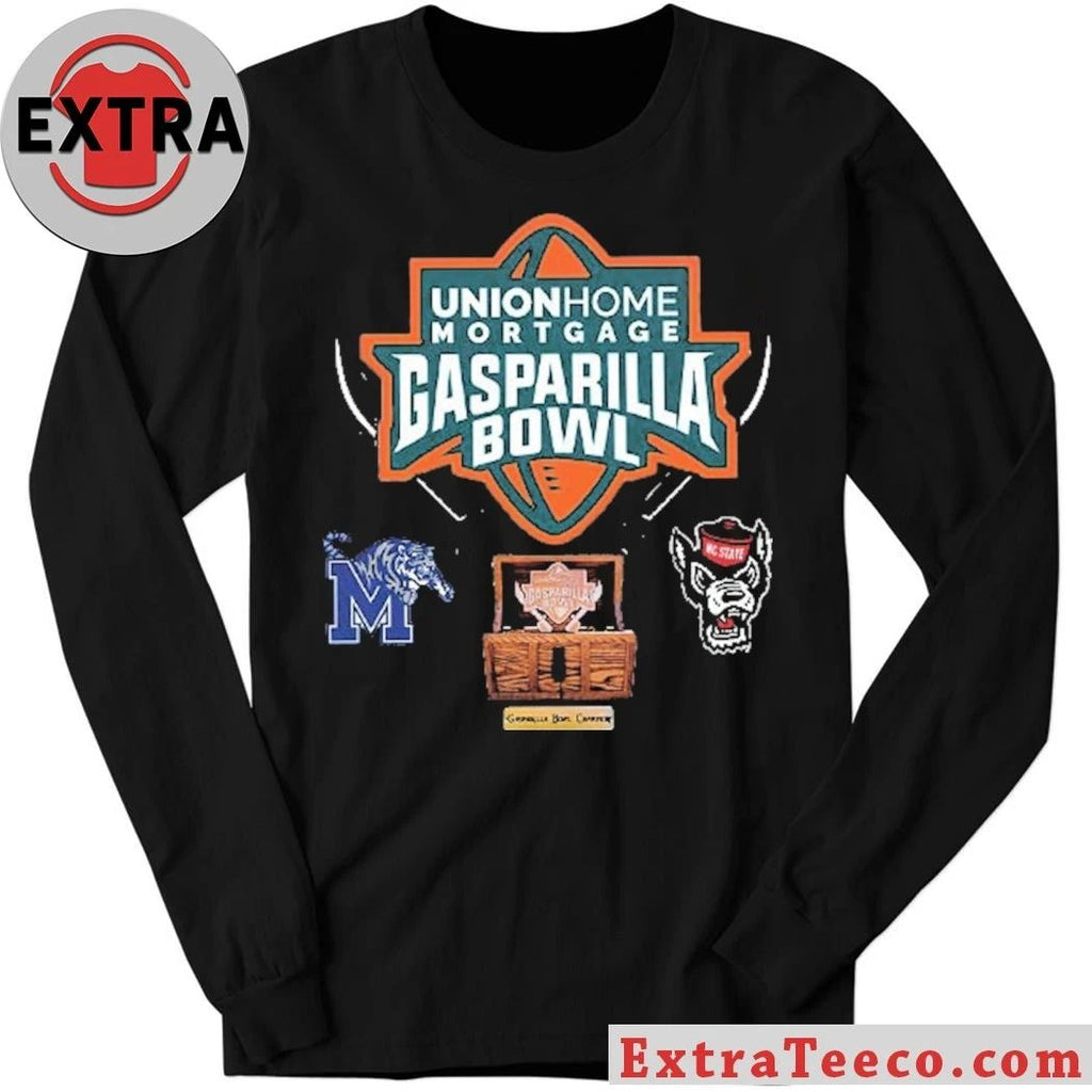 Union Home Mortgage Gasparilla Bowl Memphis Tigers Versus NC State Wolfpack Bowl Season College Football 2025 2026 Logo Shirt