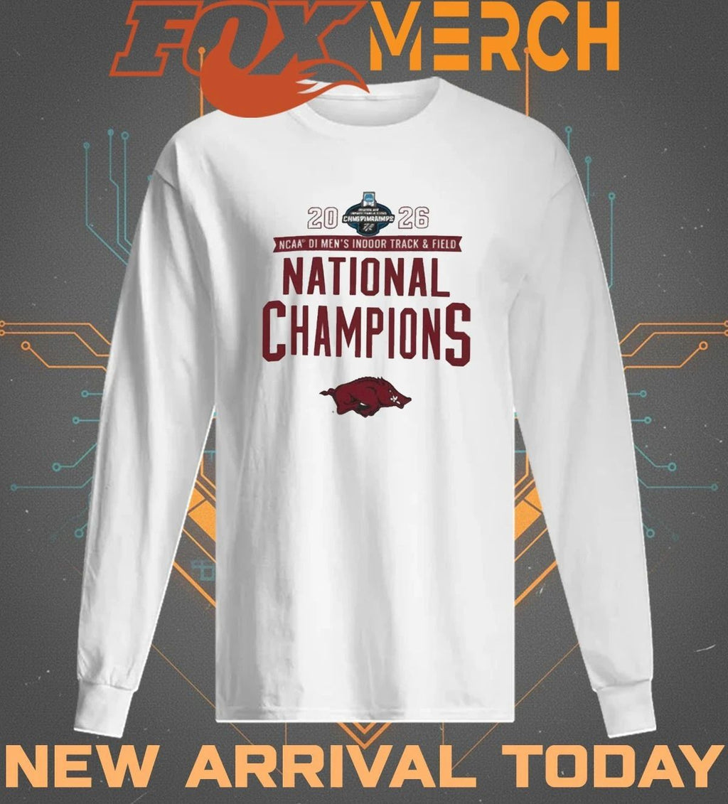 Arkansas Razorbacks 2026 NCAA Men’s Indoor Track & Field National Champions t-shirt