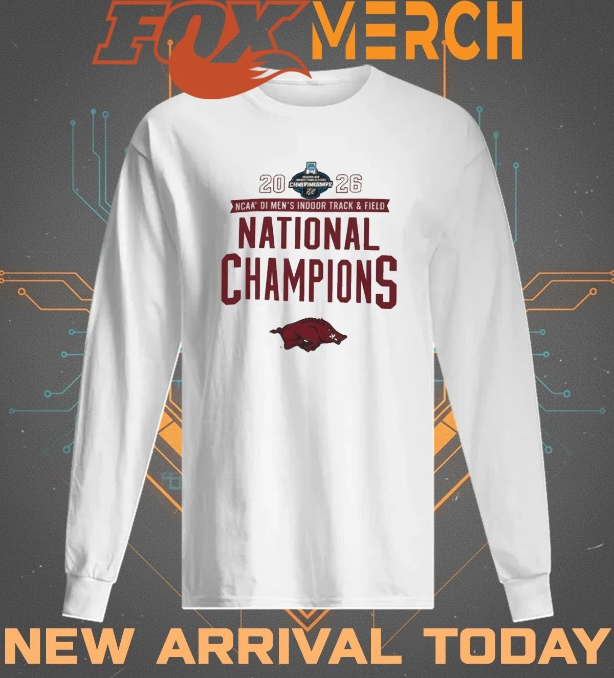 Arkansas Razorbacks 2026 NCAA Men’s Indoor Track & Field National Champions t-shirt