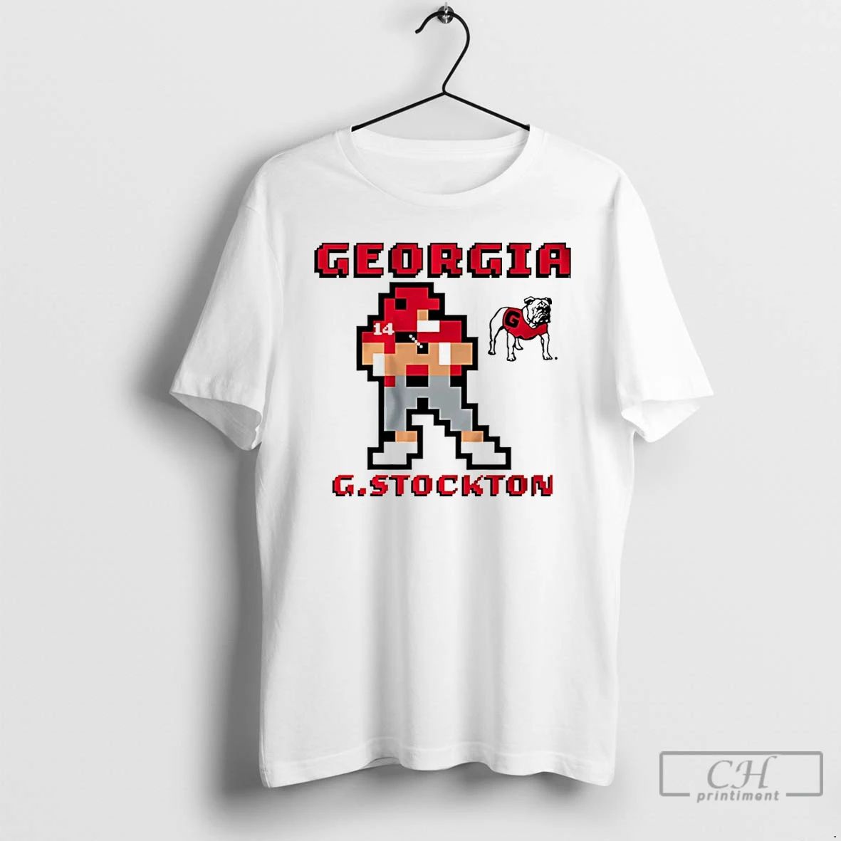 Premium Gunner Stockton Georgia Bulldogs Football Retro Baller T Shirts
