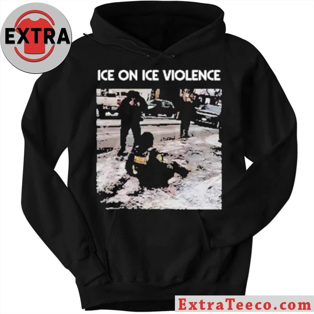Original Bold Social Commentary Ice On Ice Violence T-Shirt