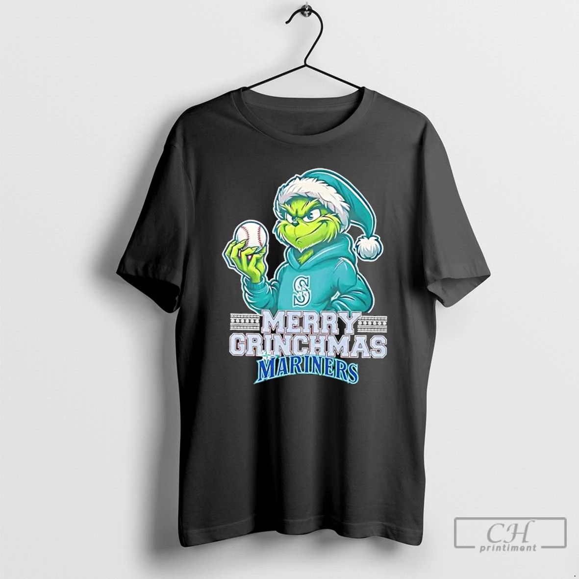 Premium Seattle Mariners Merry Grinchmas T Shirts