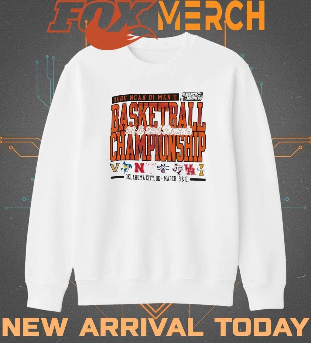 2026 NCAA DI Men’s Basketball Championship 1st & 2nd Rounds Oklahoma City, Ok march 19 & 21 t-shirt