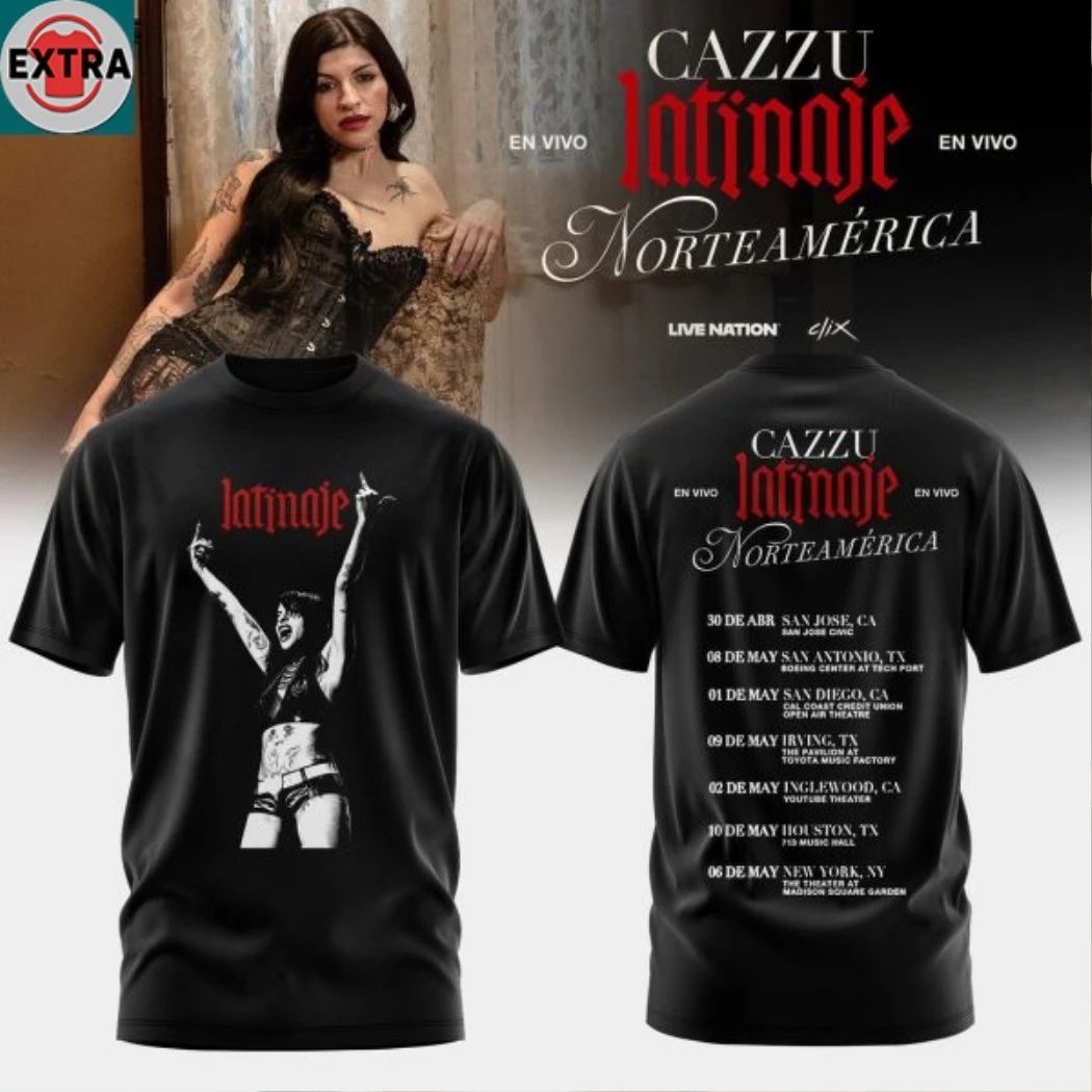 Original Cazzu Latinaje En Vivo North American 2026 Tour Hoodie T-Shirt