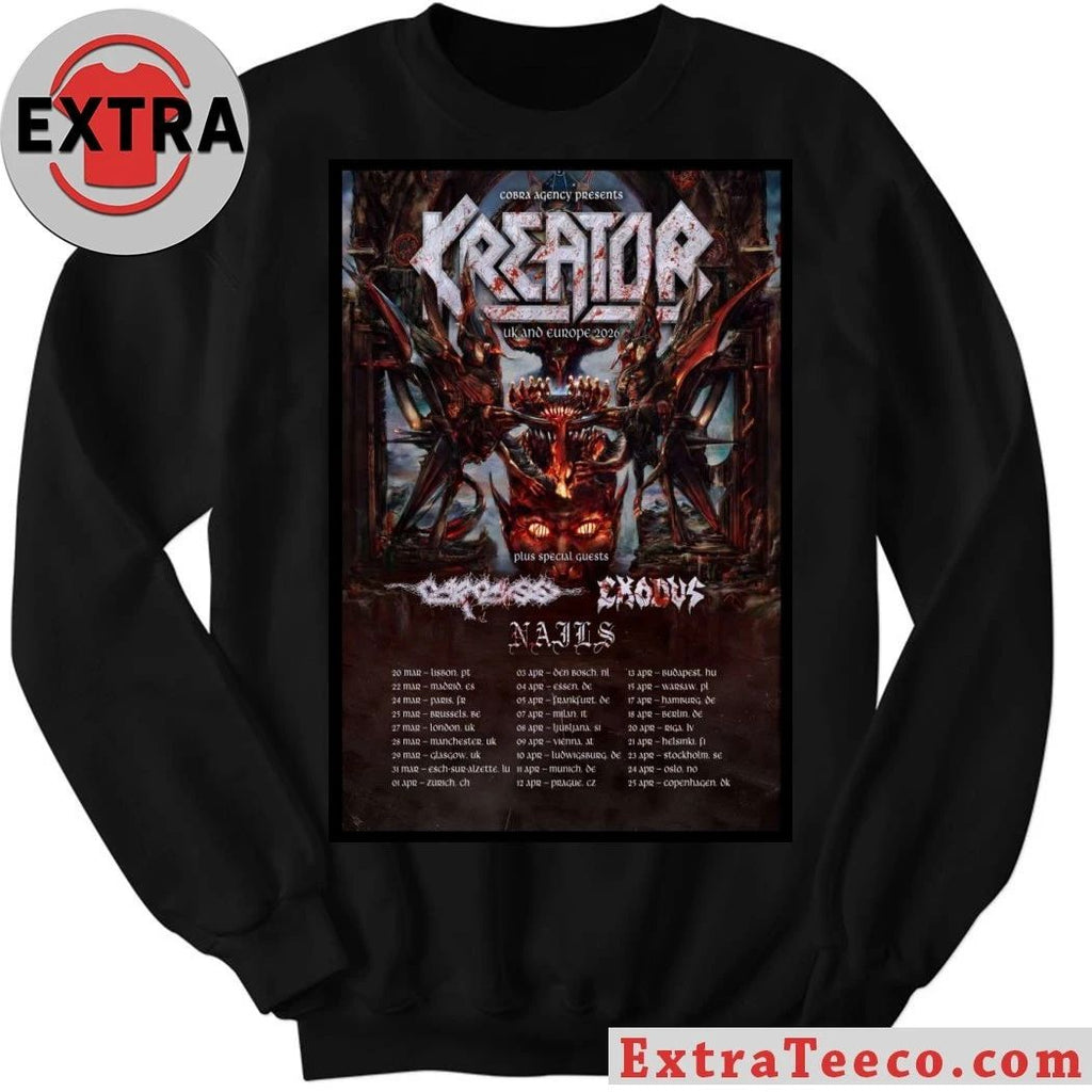 Kreator UK And EU 2026 Tour Poster Shirt