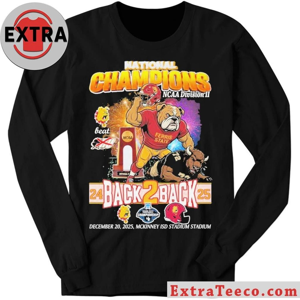 Original The Ferris State Bulldogs won the NCAA Division II football championship 42-21 on December 20, 2025, at McKinney ISD Stadium in Texas Shirt
