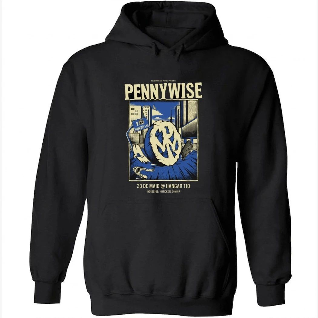 Pennywise 2026 Punk Rock Concert Merch At Hangar 110 Sao Paulo Show On May 23 2026 Shirt