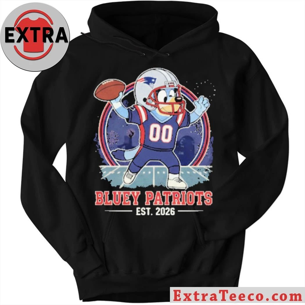 Bluey Patriots EST 2026 Logo T-Shirt