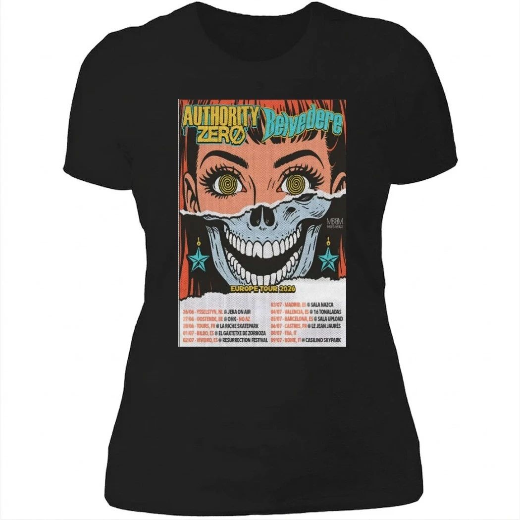 Authority Zero And Belvedere Europe Tour 2026 Poster Shirt