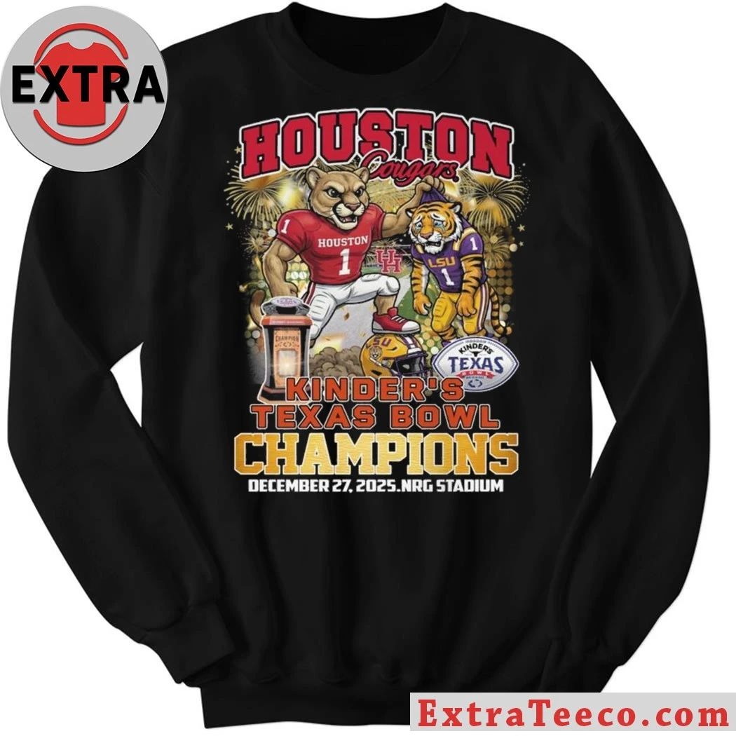 Original This t-shirt commemorates the Houston Cougars’ victory at Kinder’s Texas Bowl 2025, which will take place on December 27, 2025, at NRG Stadium.