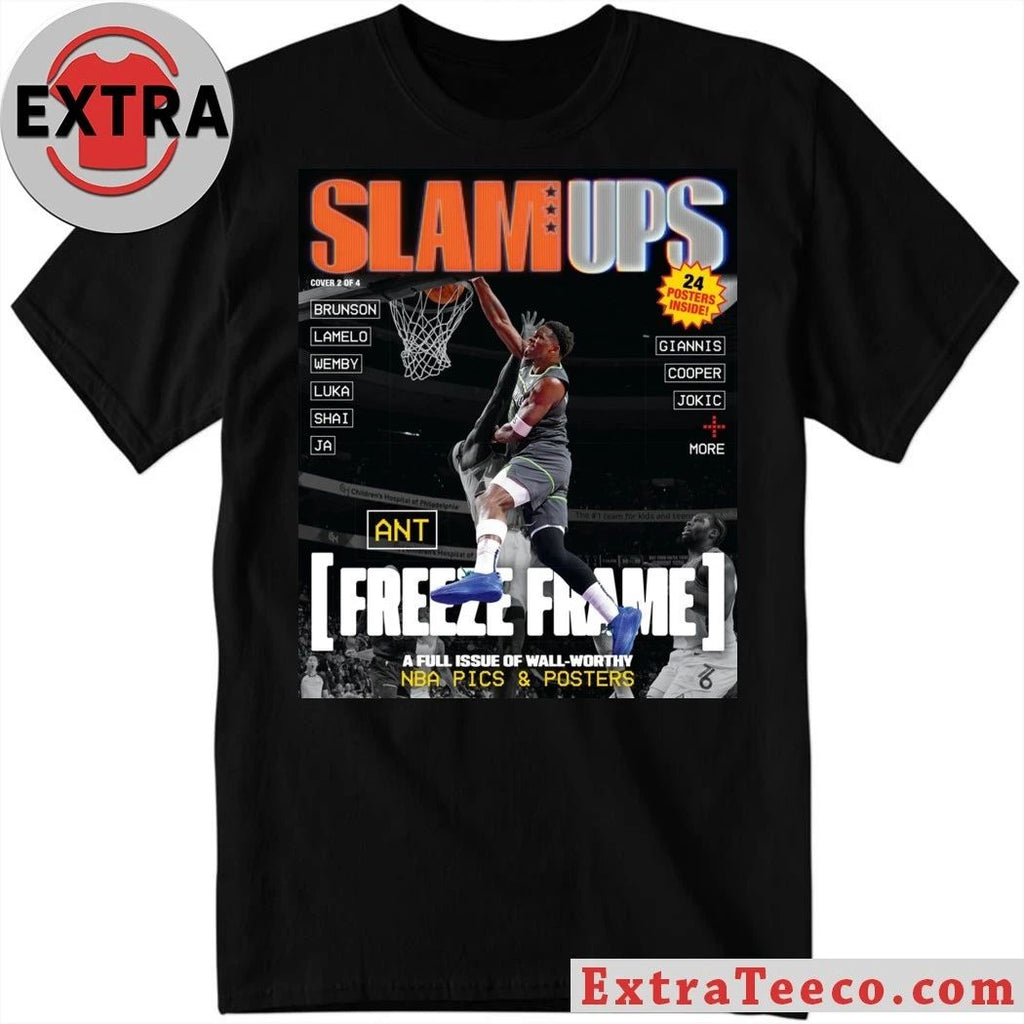 Original NBA SLAMs Anthony Edwards of the Minnesota Timberwolves is attempting a dunk. T-Shirt