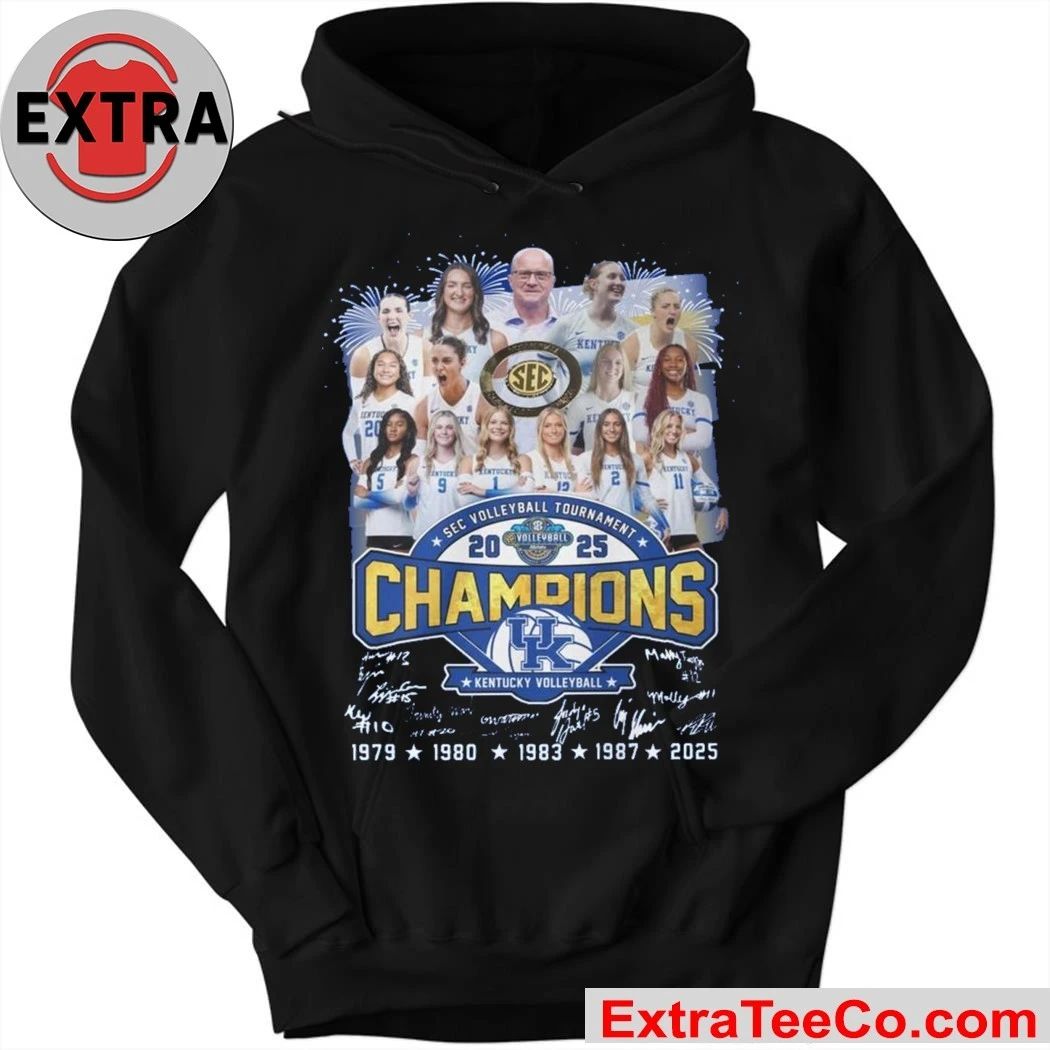 Kentucky Wildcats SEC Volleyball Tournament Champions 2025 Kentucky secured a dramatic 3-2 victory over Texas T-Shirt