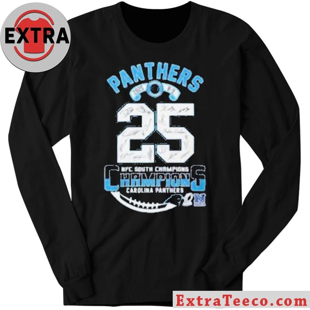 2025 NFC South Champions Carolina Panthers Commemorative Shirt