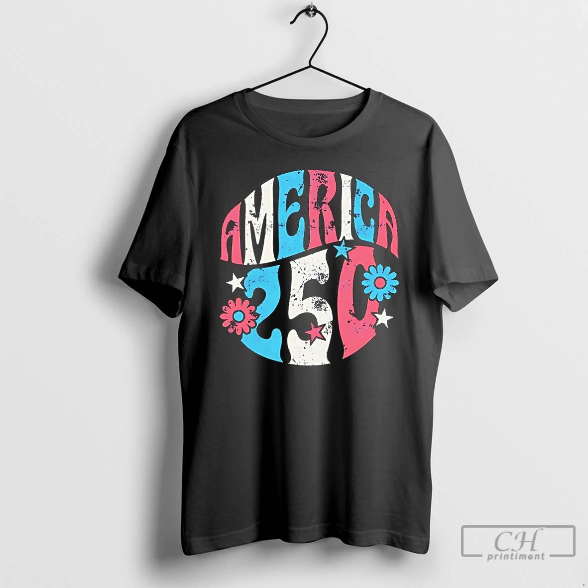 Premium America 250 Flowers T Shirts