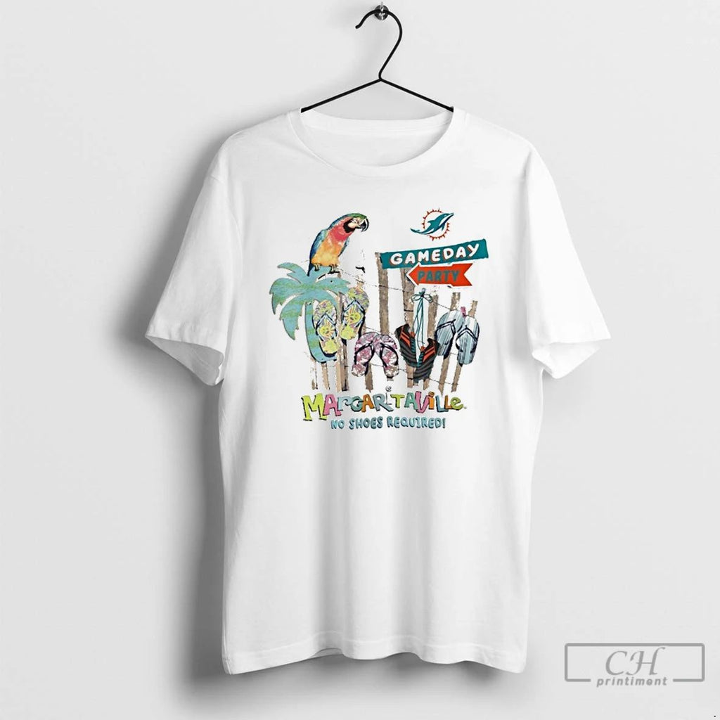 Premium Miami Dolphins Gameday Party Margaritaville No Shoes Required T Shirts