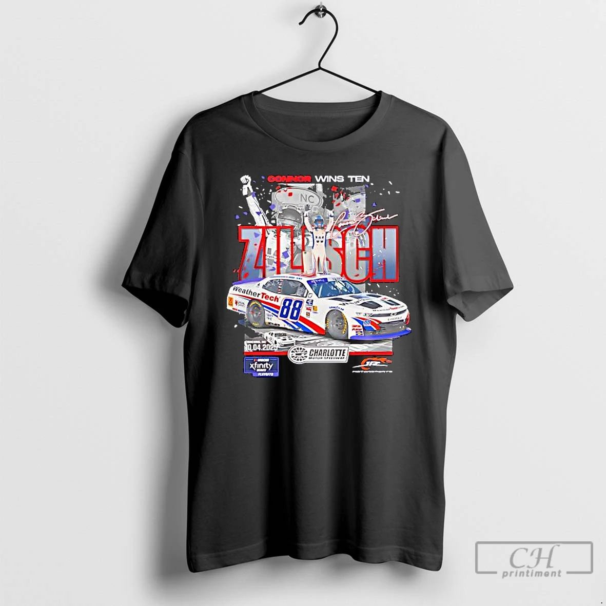 Premium Checkered Flag Sports Navy 2025 Blue Cross Nc 250 Xfinity Series Race Win