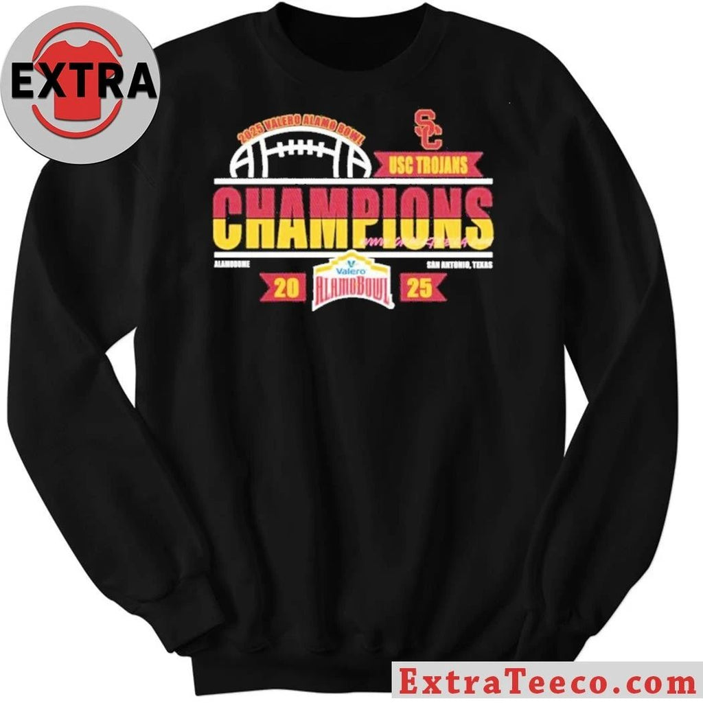 USC Trojans 2025 Valero Alamo Bowl Bowl Champions Logo T-Shirt