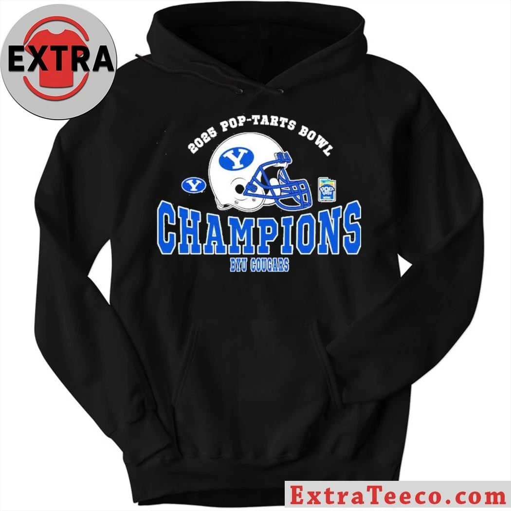 Champions 2025 Pop-Tarts Bowl BYU Cougars Football The Champions 2025 Pop-Tarts Bowl Helmet And Logo T-Shirt