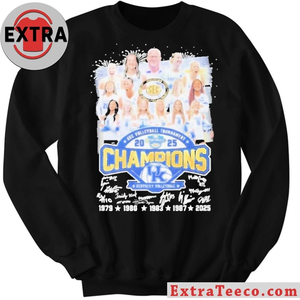 Kentucky Wildcats SEC Women’s Volleyball Champions Signature 2025 T-Shirt