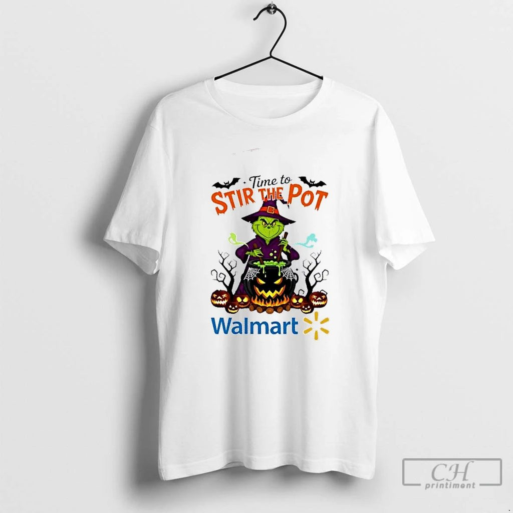 Premium Time To Stir The Pot Walmart X Grinch Happy Halloween T Shirts