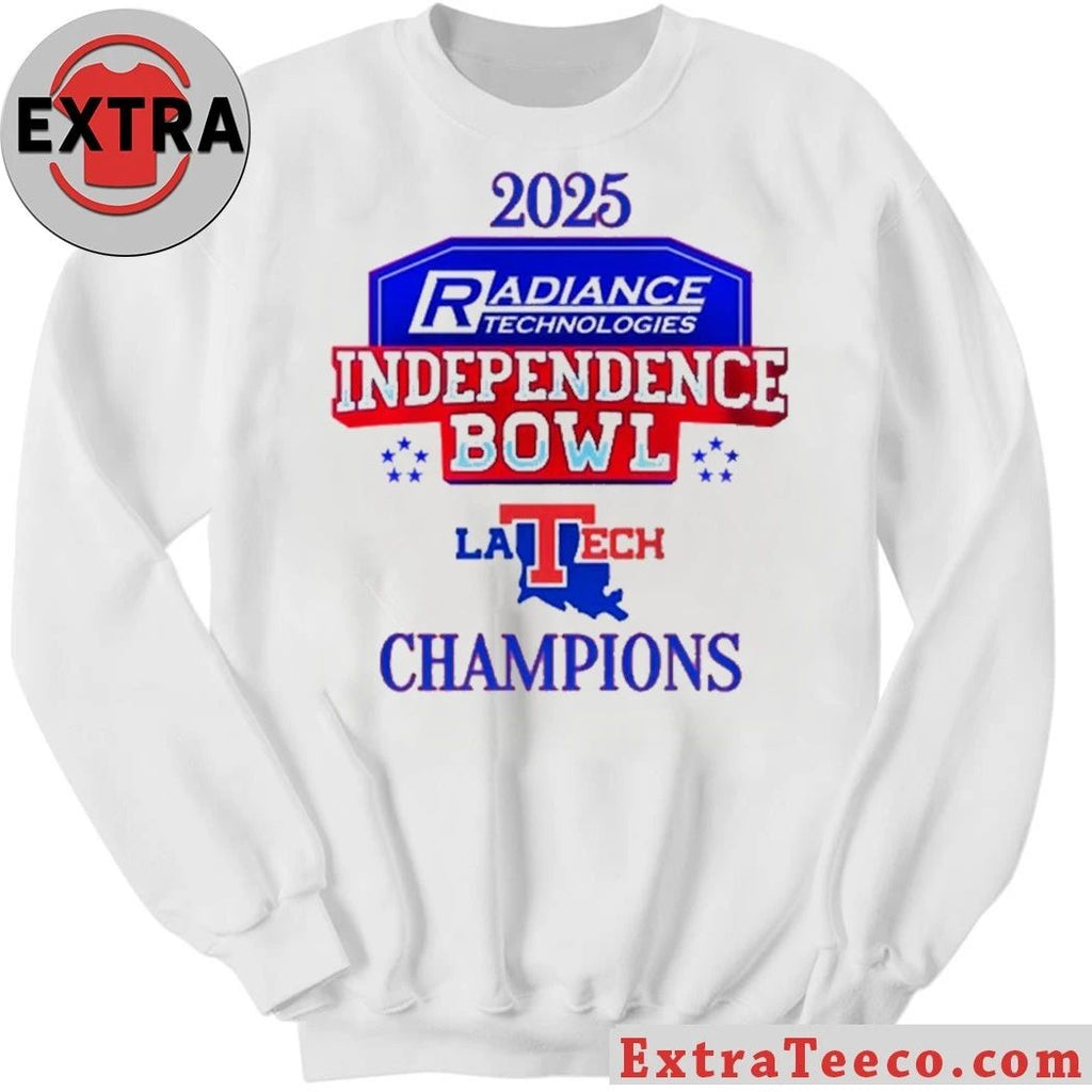 Celebrating the victory of the Louisiana Tech team at the Radiance Technologies Independence Bowl 2025, held on December 30, 2025, in Shreveport, Louisiana Logo T-Shirt