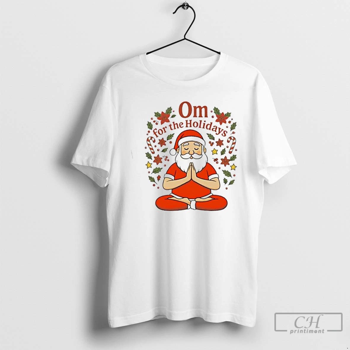 Premium Santa Om For The Holidays Christmas T Shirts