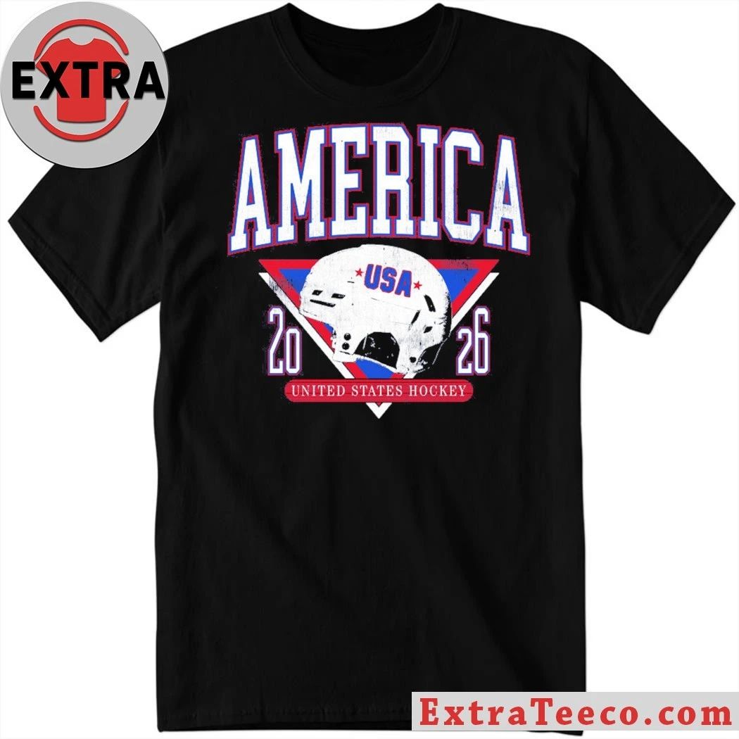 America Hockey Helmet United States Hockey Shirt