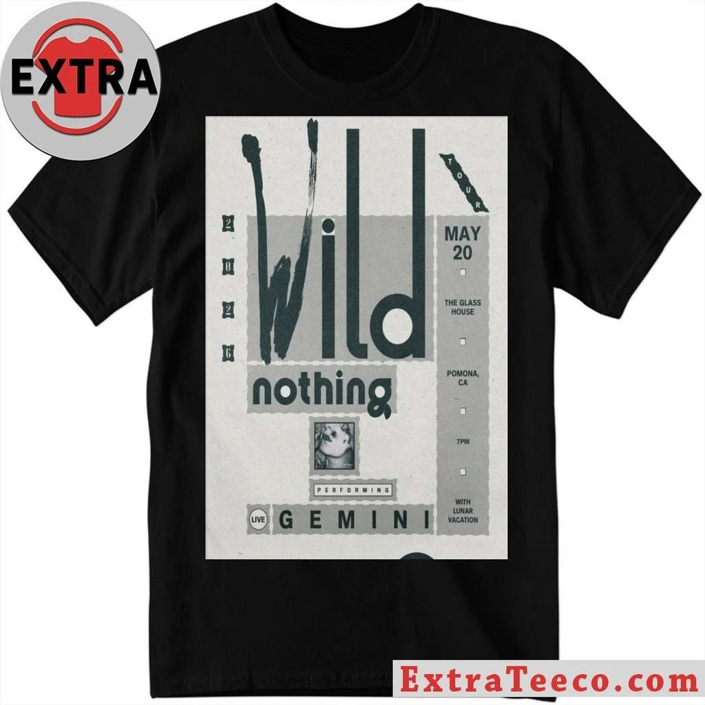 Original Wild Nothing May 20 2026 The Glass House Pomona, CA Poster Shirt