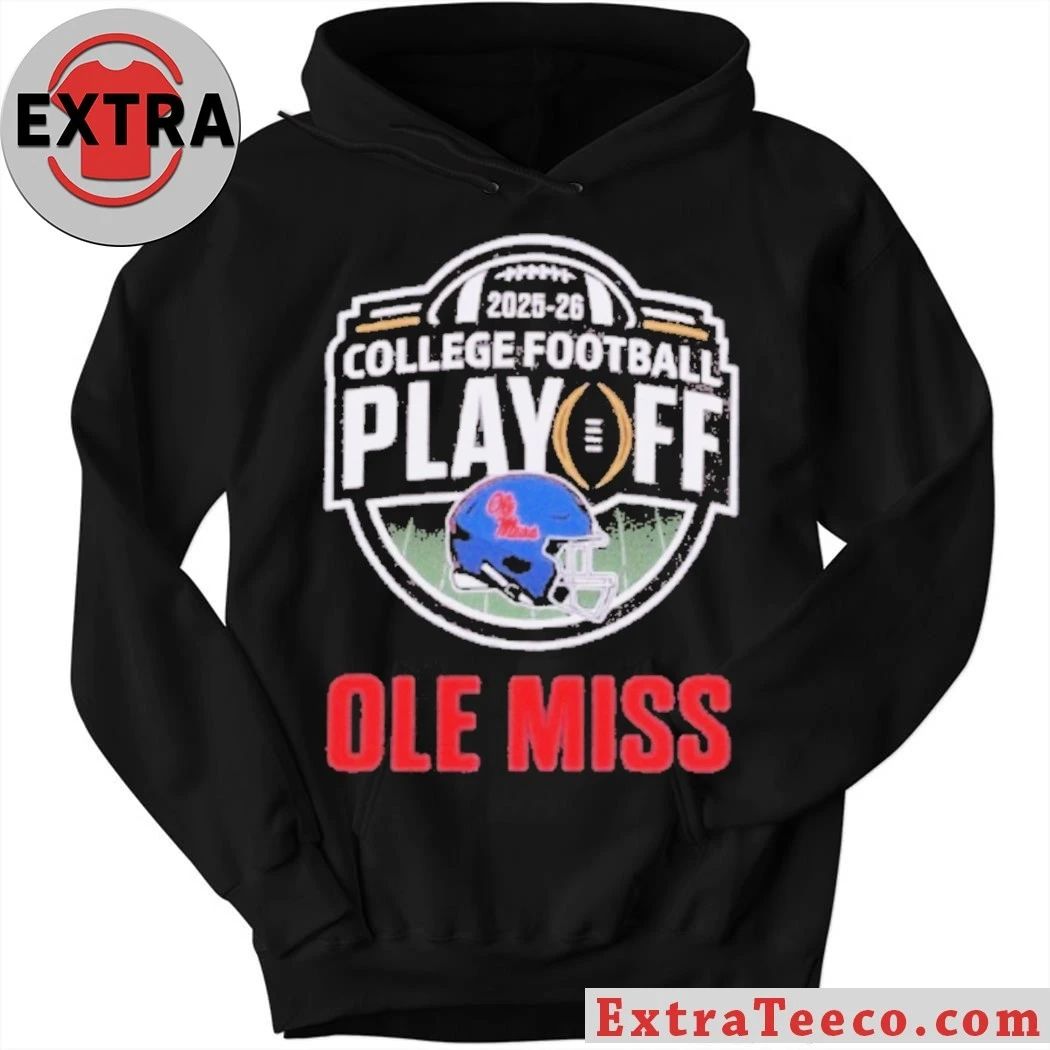 Ole Miss College Football Playoff 2025-26 Helmet And Logo Shirt