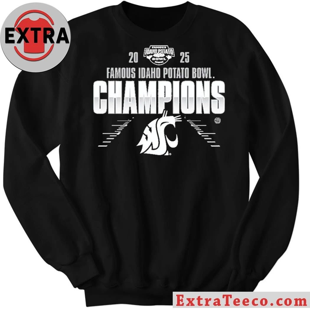 Original Washington State Cougars 2025 Famous Idaho Potato Bowl Champions NCAA Football Logo Shirt