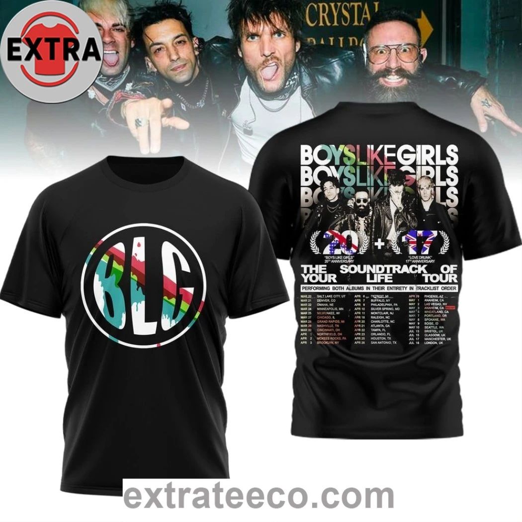 Original Boys Like Girls The Soundtrack Of Your Life Tour T-Shirt