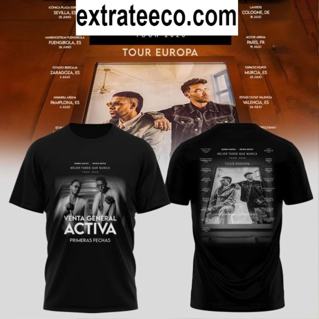 Original Mejor Tarde Que Nunca US & UK Tour Hoodie T-Shirt