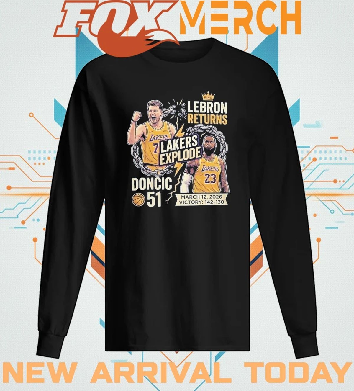 Luka Doncic drops 51 as Lakers explode in LeBron’s return t-shirt