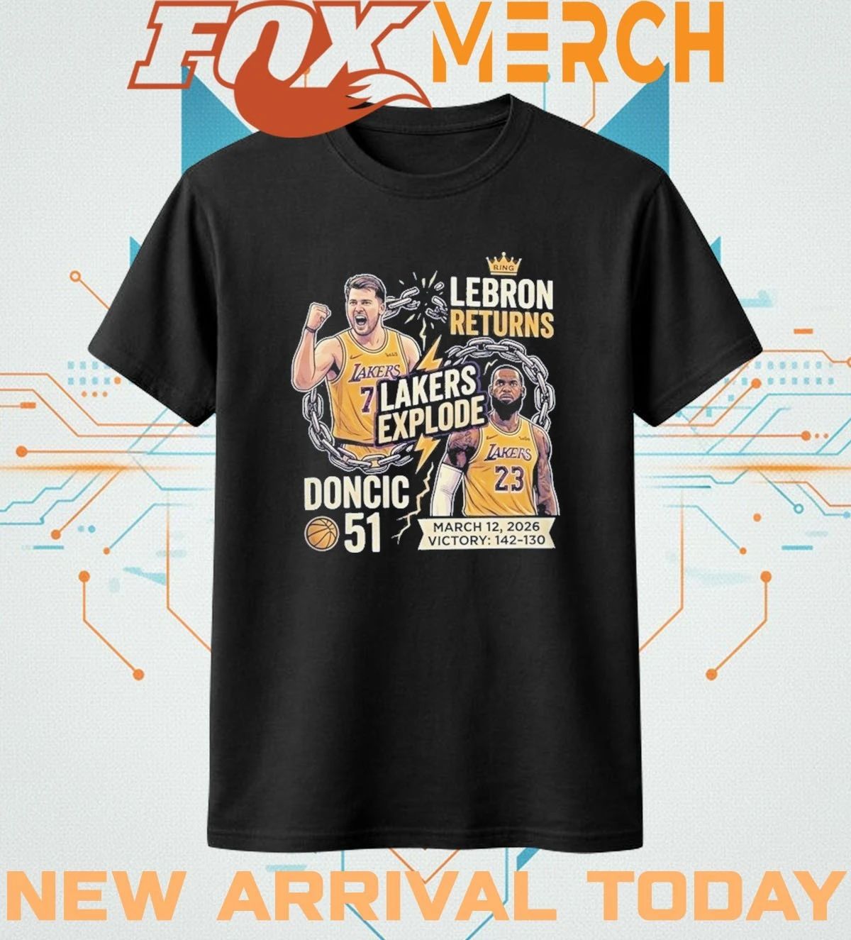 Luka Doncic drops 51 as Lakers explode in LeBron’s return t-shirt
