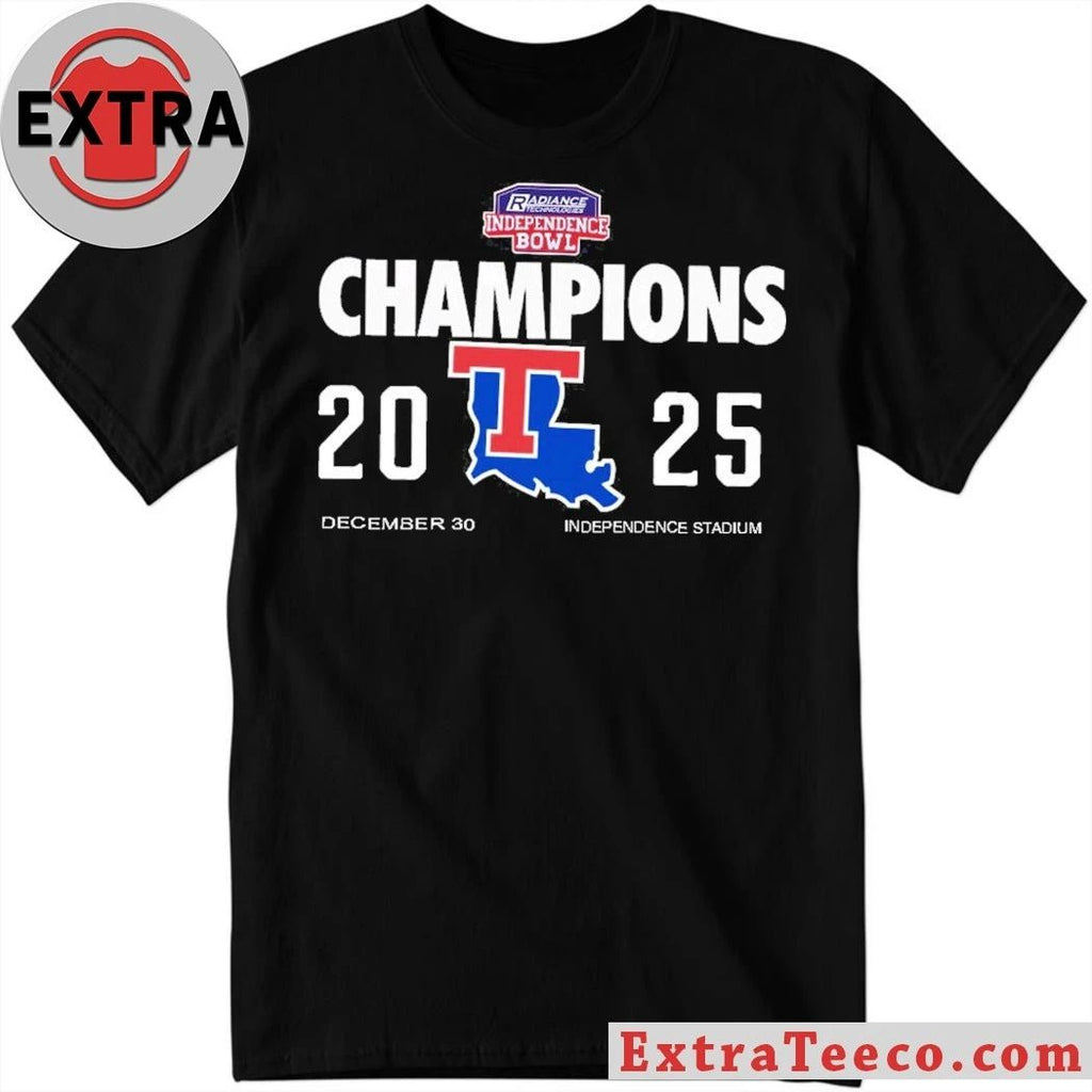 Radiance Technologies Independence Bowl, where the Louisiana Tech Bulldogs won in 2025 Logo Shirt