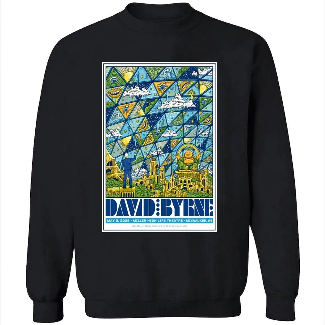 David Byrne World Tour 2026 Milwaukee WI Poster Shirt