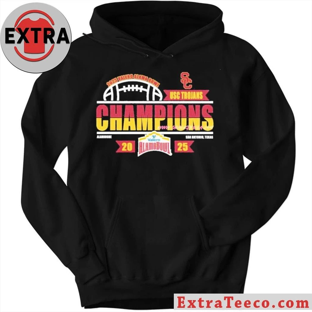 USC Trojans 2025 Valero Alamo Bowl Bowl Champions Logo T-Shirt