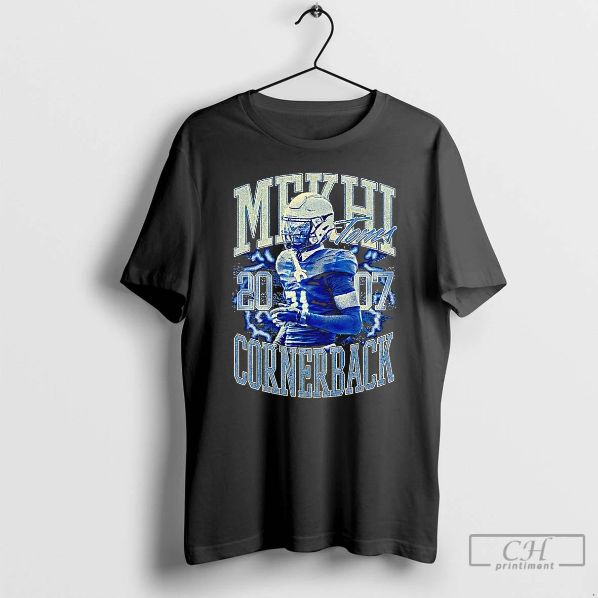 Premium Mekhi Toms Cornerback 2007 Vintage T Shirts