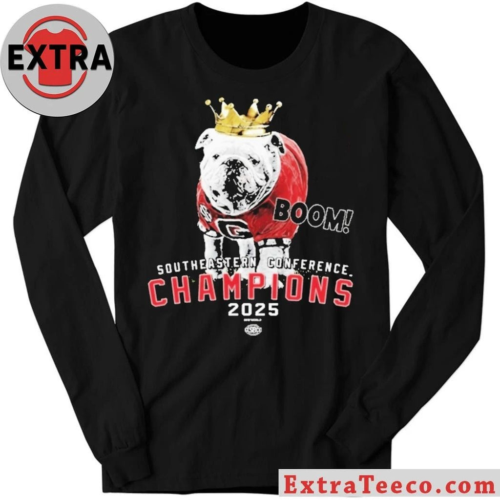 Georgia Bulldogs Boom Southeastern Conference in 2025 Championship Shirt