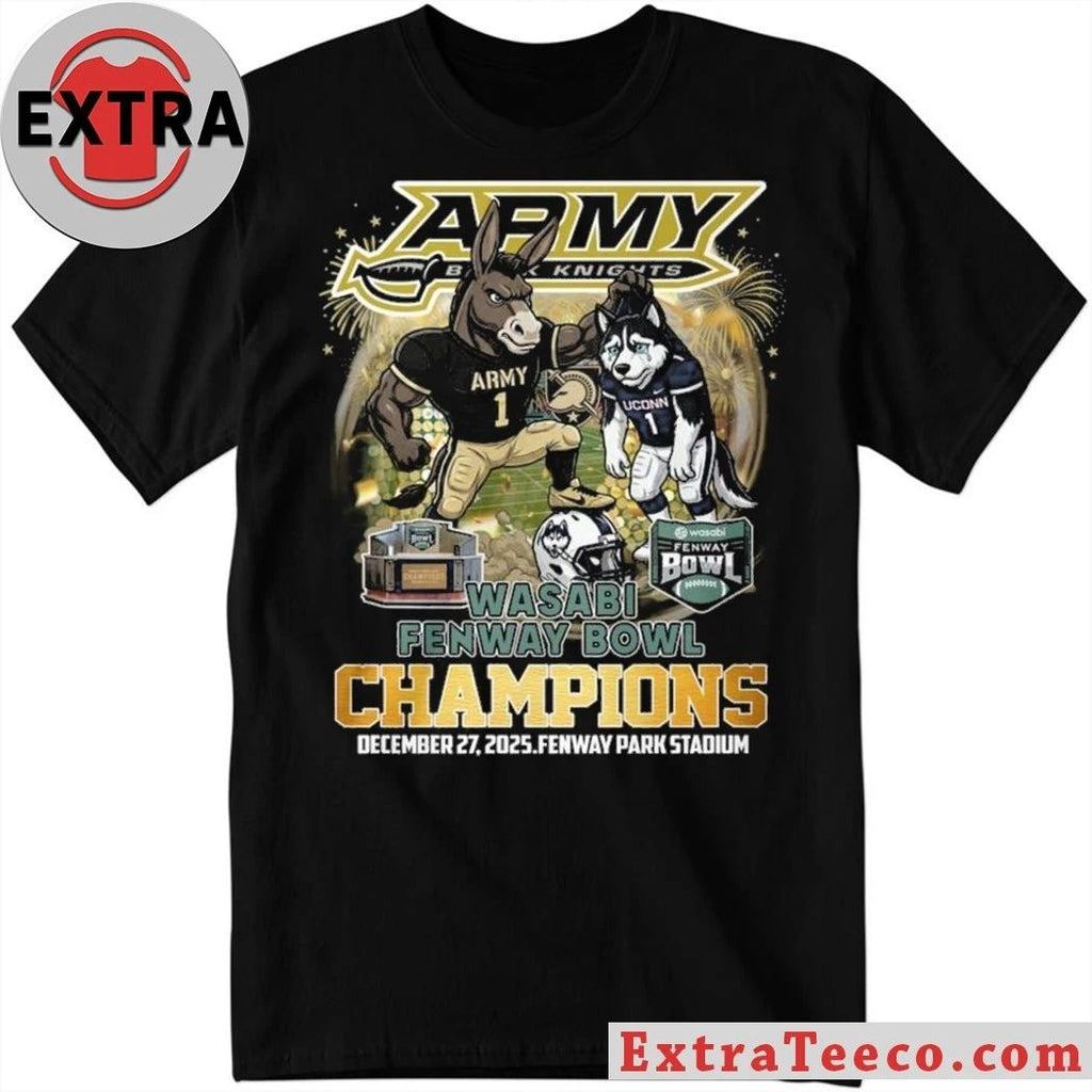 Original Celebrating the Army Black Knights’ victory over the UConn Huskies at the Wasabi Fenway Bowl on December 27, 2025, at Fenway Park Stadium Shirt
