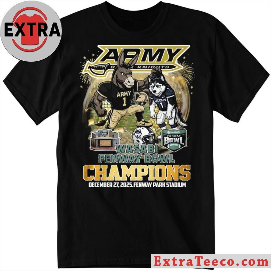 Original Celebrating the Army Black Knights’ victory over the UConn Huskies at the Wasabi Fenway Bowl on December 27, 2025, at Fenway Park Stadium Shirt