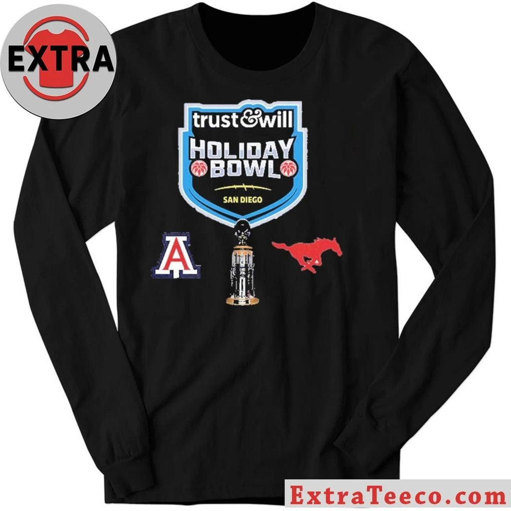 Original Trust & Will Holiday Bowl Arizona Wildcats Versus SMU Mustangs Bowl Season College Football 2025 2026 Logo Shirt