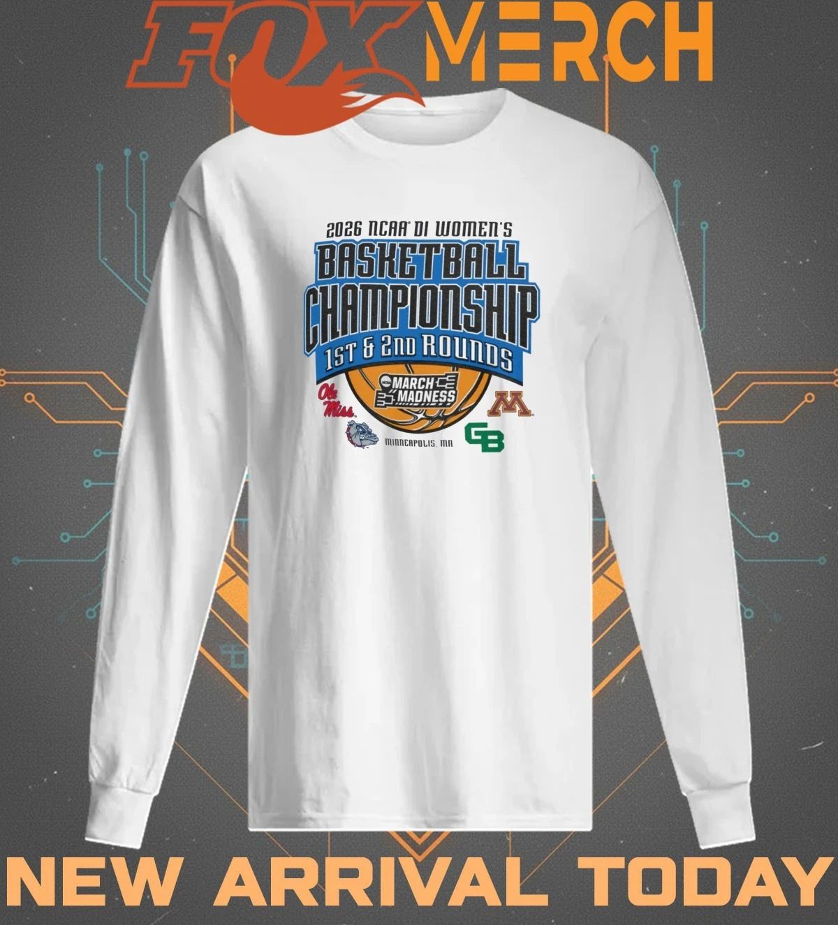 2026 NCAA DI Women’s Basketball Championship 1st & 2nd Rounds March Madness Minneapolis, MN t-shirt