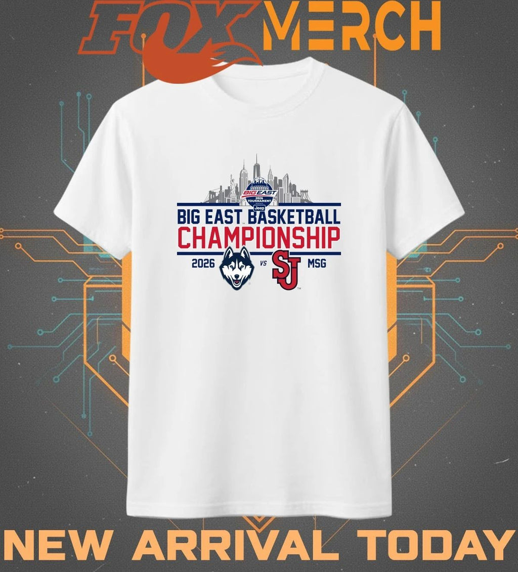 Uconn Huskies vs St. John’s Red Storm 2026 Big East Basketball Championship t-shirt