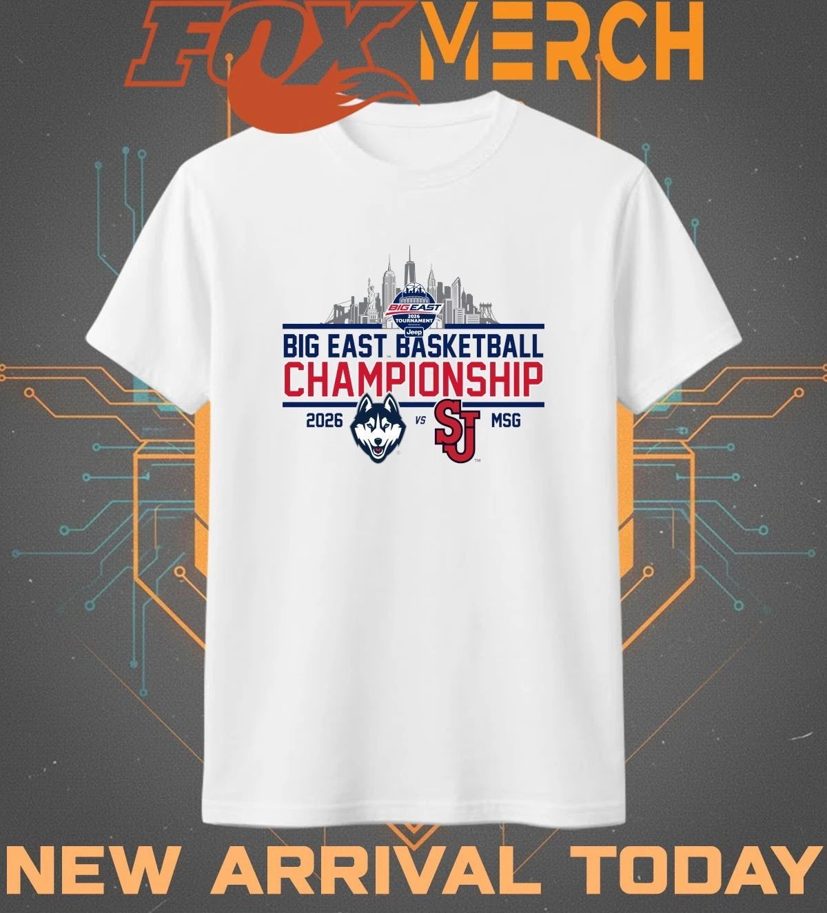 Uconn Huskies vs St. John’s Red Storm 2026 Big East Basketball Championship t-shirt