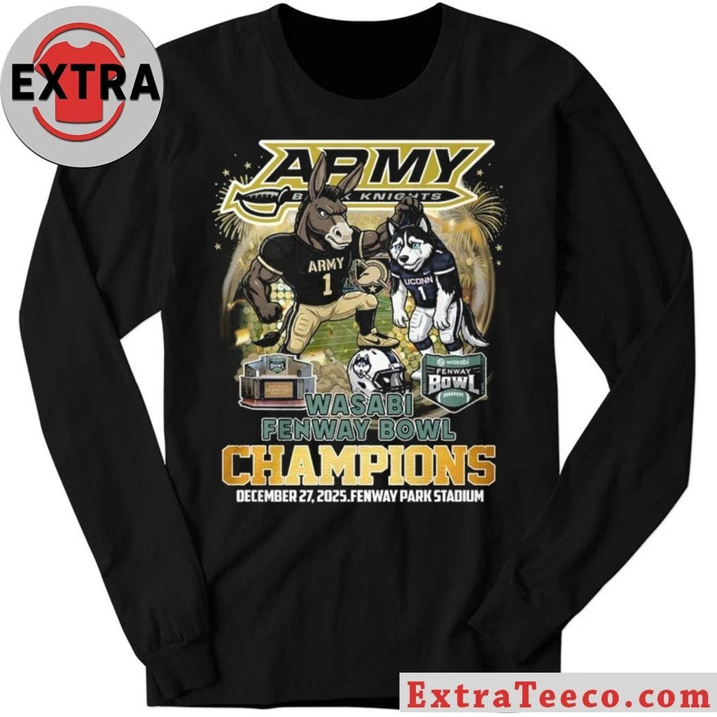 Original Celebrating the Army Black Knights’ victory over the UConn Huskies at the Wasabi Fenway Bowl on December 27, 2025, at Fenway Park Stadium Shirt