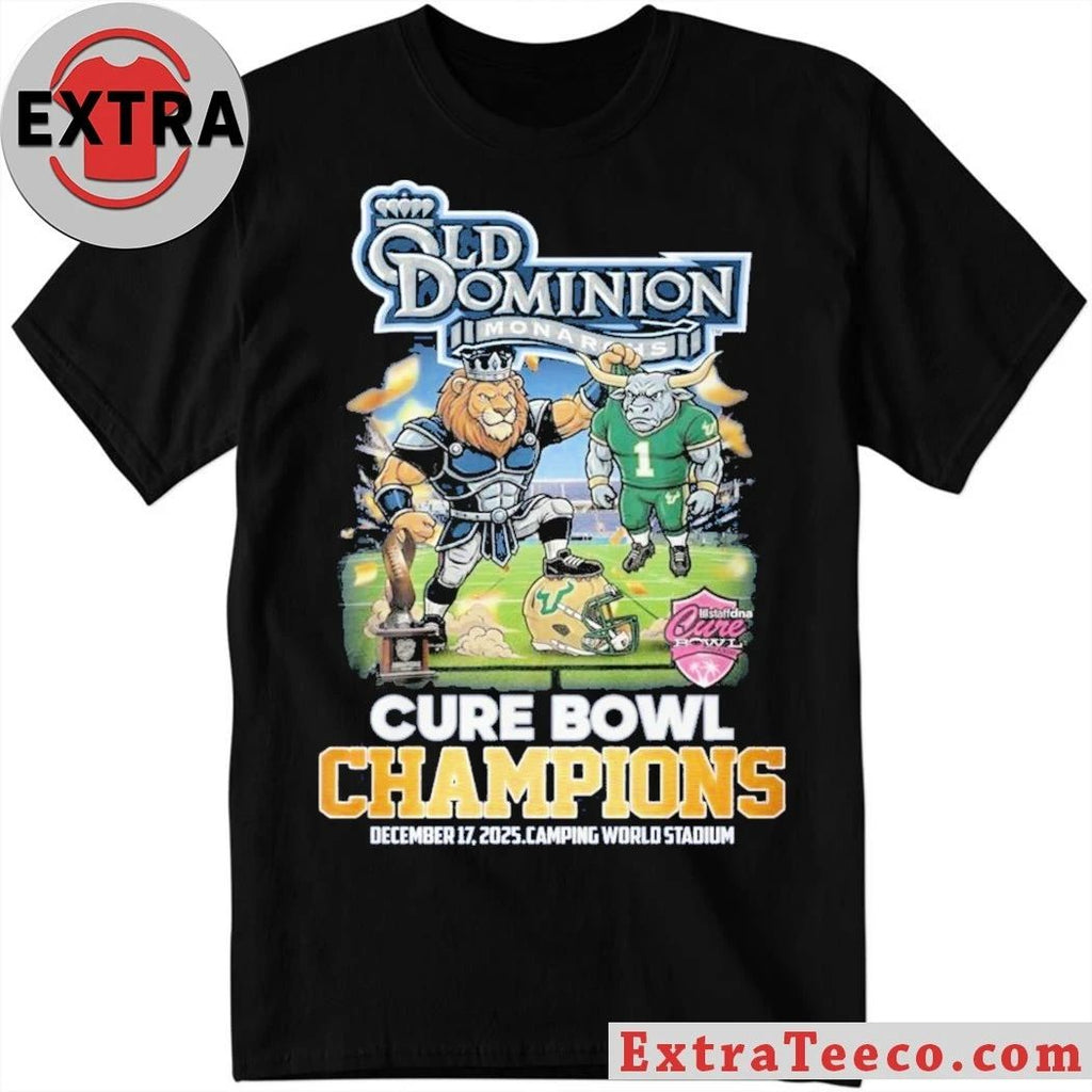 Celebrating the Old Dominion Monarchs’ Cure Bowl victory, December 17, 2025, Camping World Stadium T-Shirt
