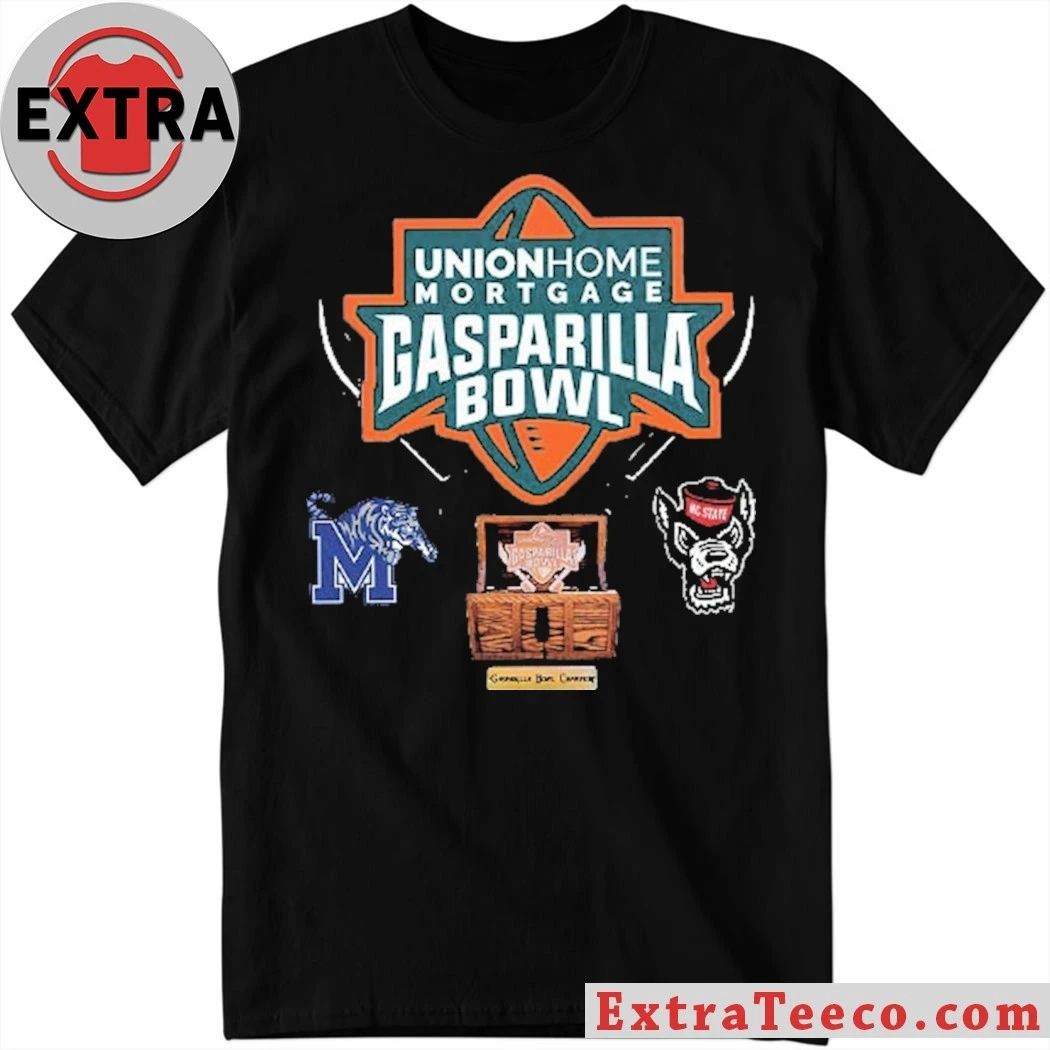 Union Home Mortgage Gasparilla Bowl Memphis Tigers Versus NC State Wolfpack Bowl Season College Football 2025 2026 Logo Shirt